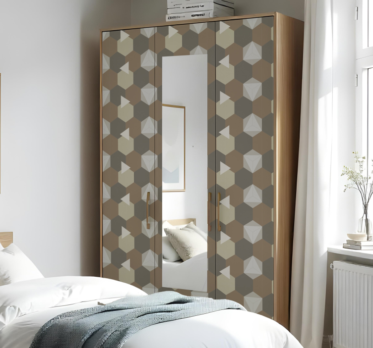 Kahverengi altıgenler hayvan çıkartması - TenStickers