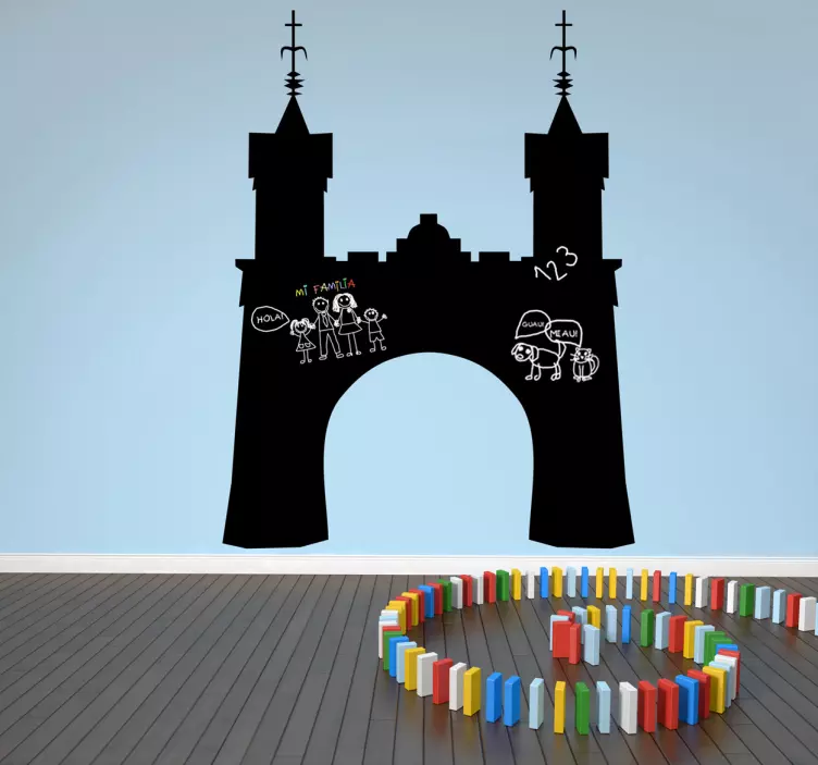 Kale giriş yazı tahtası sticker - TenStickers