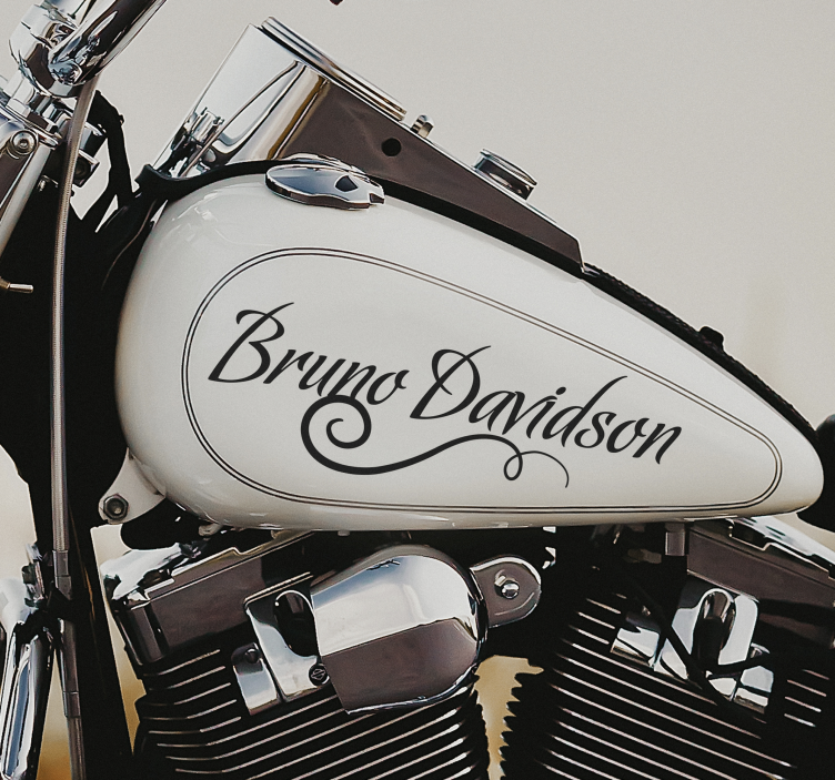 Kaligrafi telkari adı motosiklet sticker - TenStickers