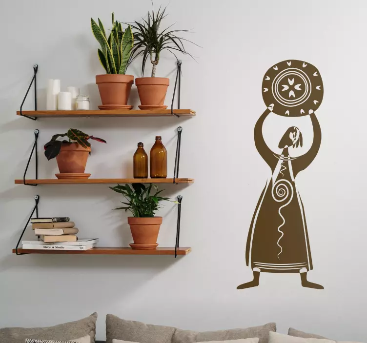 Kalkan ile kabile kadın çıkartması - TenStickers