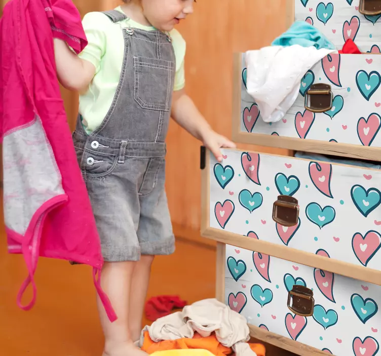 Kalp çizimleri aşk etiketi - TenStickers