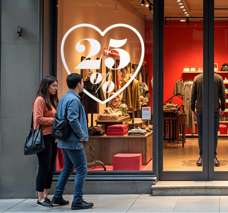 Kalp indirimi hayvan çıkartması - TenStickers