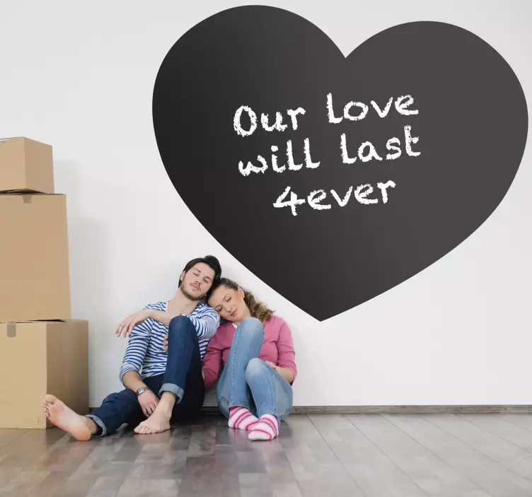 Kalp kara tahta çıkartması - TenStickers