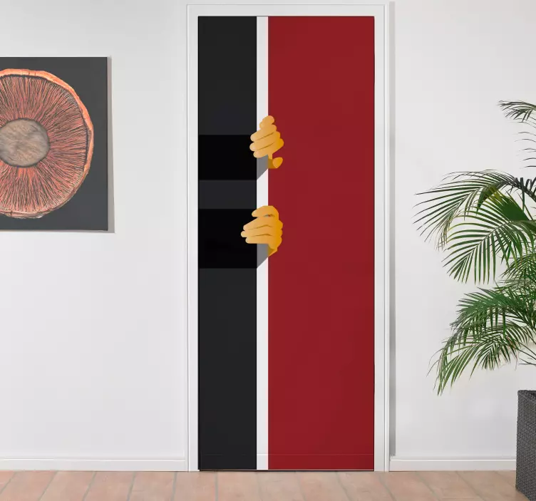 Kapı etrafında eller çıkartması - TenStickers