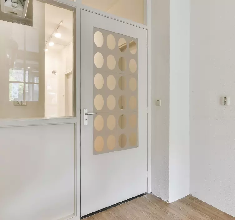 Kapı daire çıkartması için daireler - TenStickers