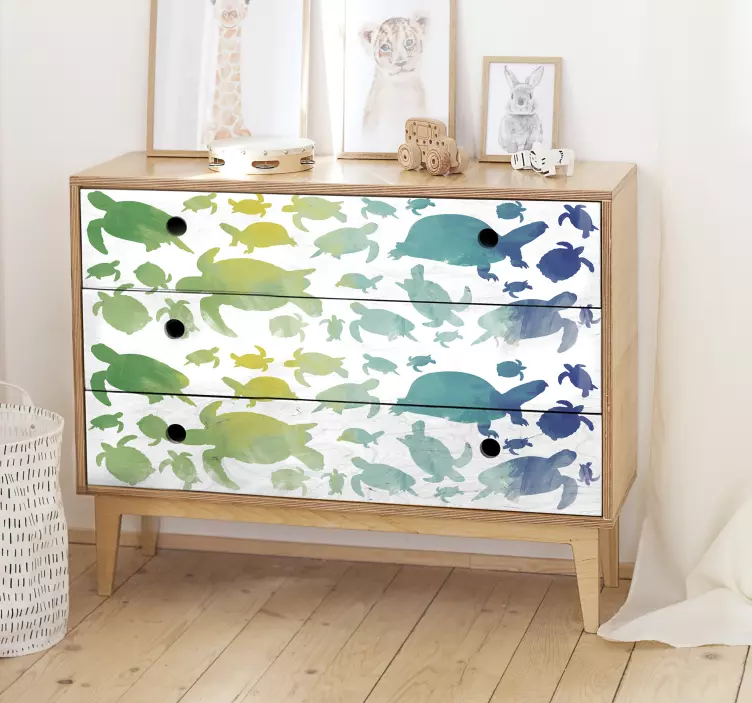 Kaplumbağalar mobilya sticker - TenStickers