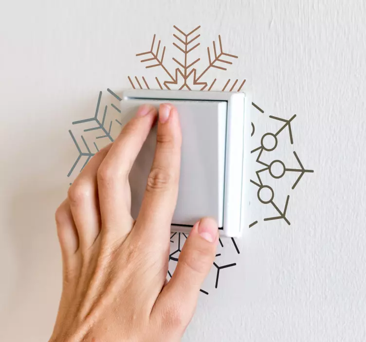 Kar tanesi ışık anahtarı çıkartması - TenStickers