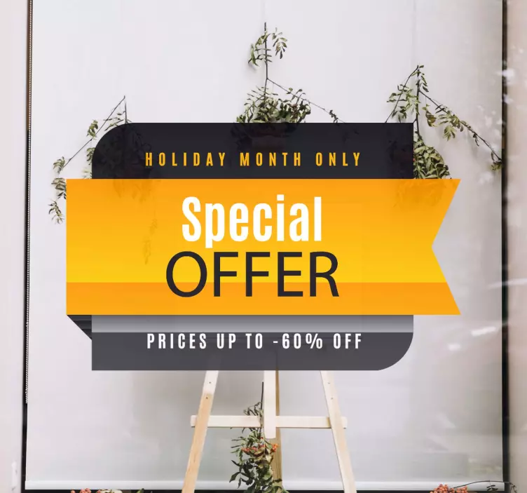 Kara cuma - özel teklif penceresi etiketi - TenStickers