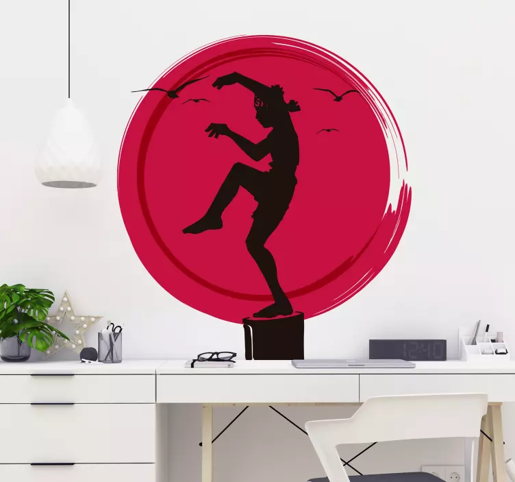 Karate kid logo duvar sticker - TenStickers
