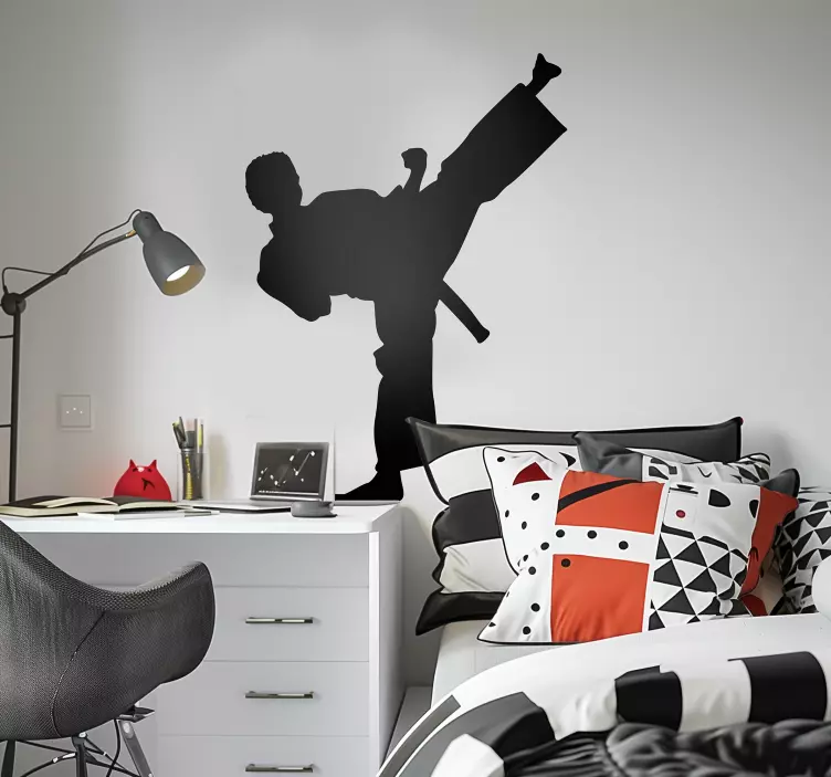 Karate siluet çıkartması - TenStickers