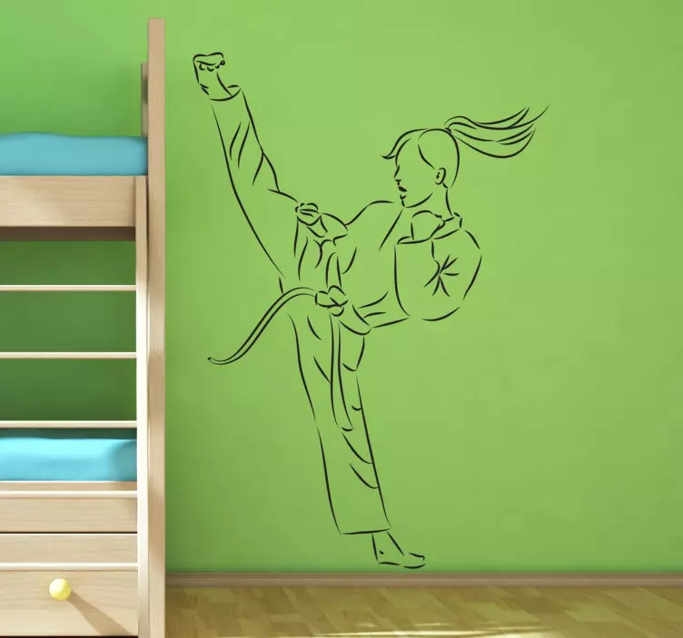 Karate tekme çıkartması - TenStickers
