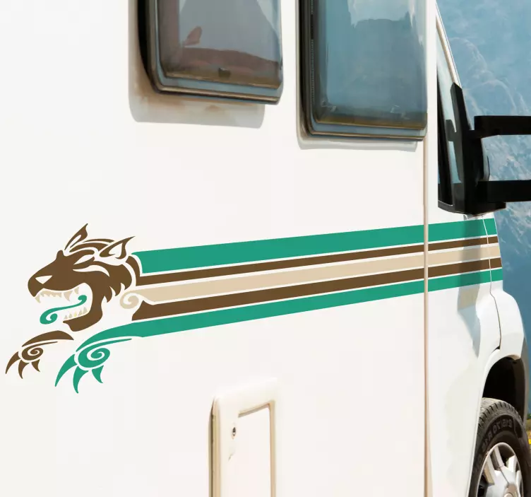 Karavan hatları araç çıkartması - TenStickers