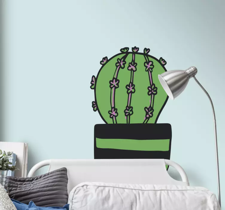 Karikatür kaktüs duvar sticker - TenStickers