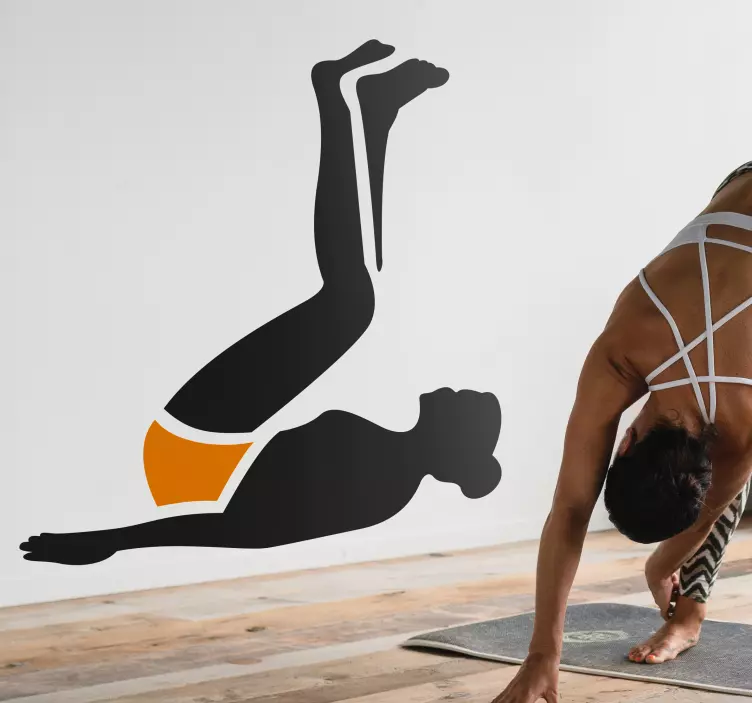 Karın egzersiz duvar sticker - TenStickers