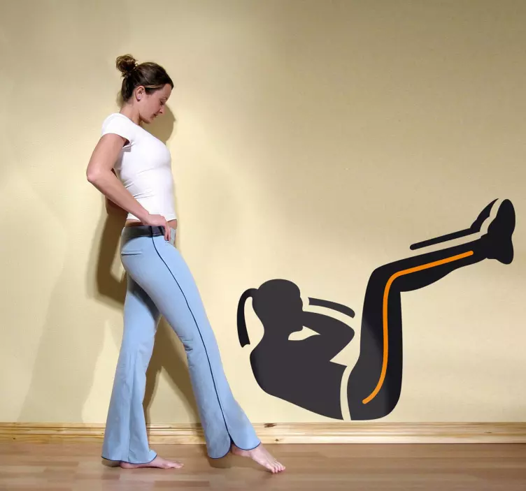 Karın egzersiz spor çıkartma - TenStickers