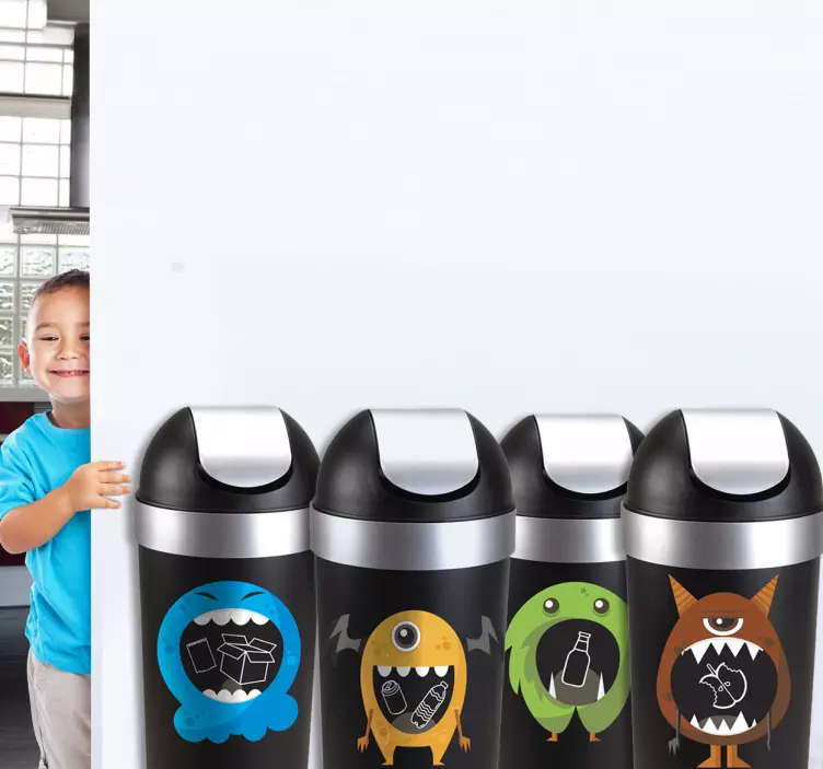 Karışık geri dönüşüm kutusu çıkartmalar - TenStickers