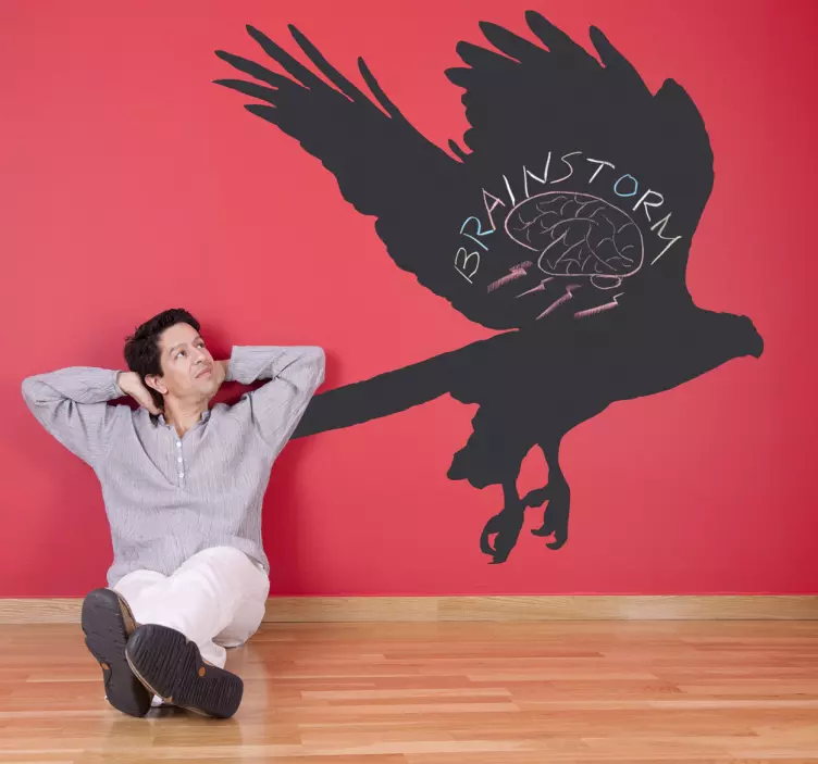 Kartal siluet yazı tahtası çıkartması - TenStickers