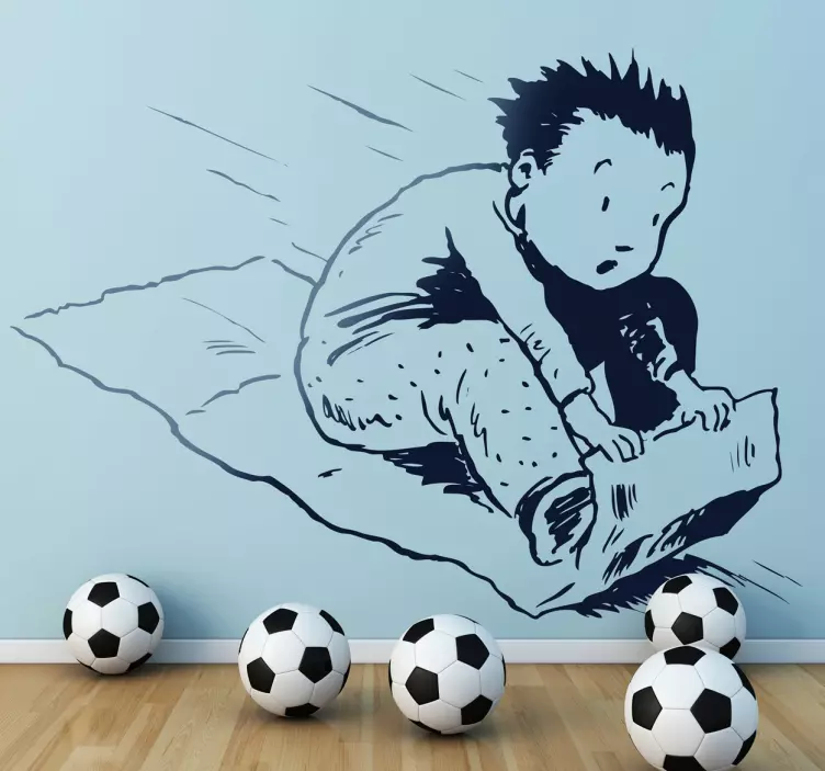 Karton kızak çocuklar sticker - TenStickers