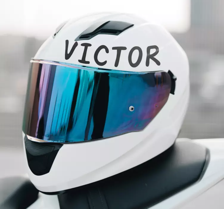 Kask adı motosiklet sticker - TenStickers