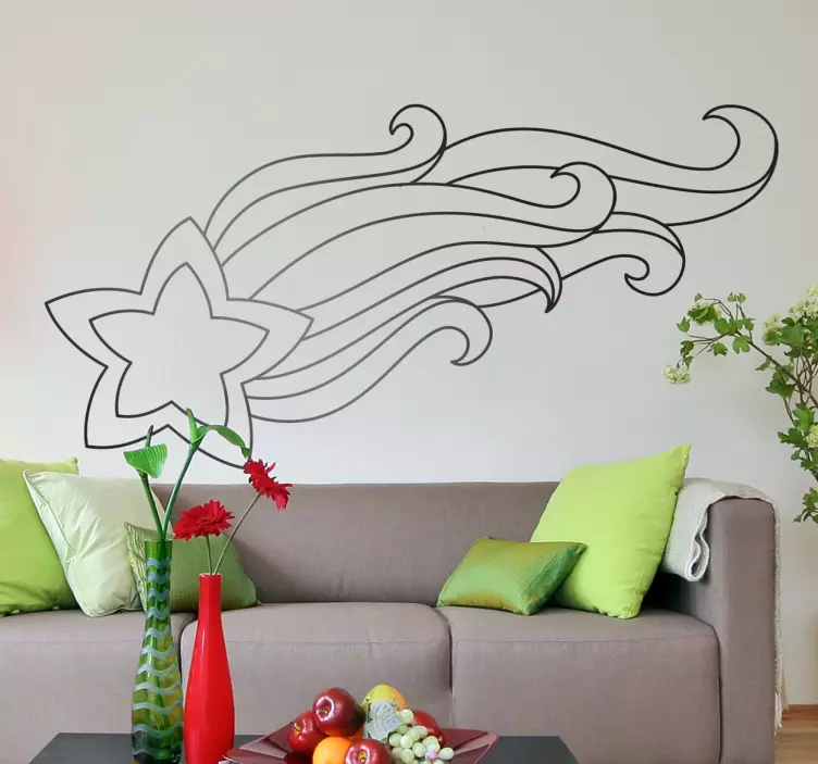 Kayan yıldız sticker - TenStickers