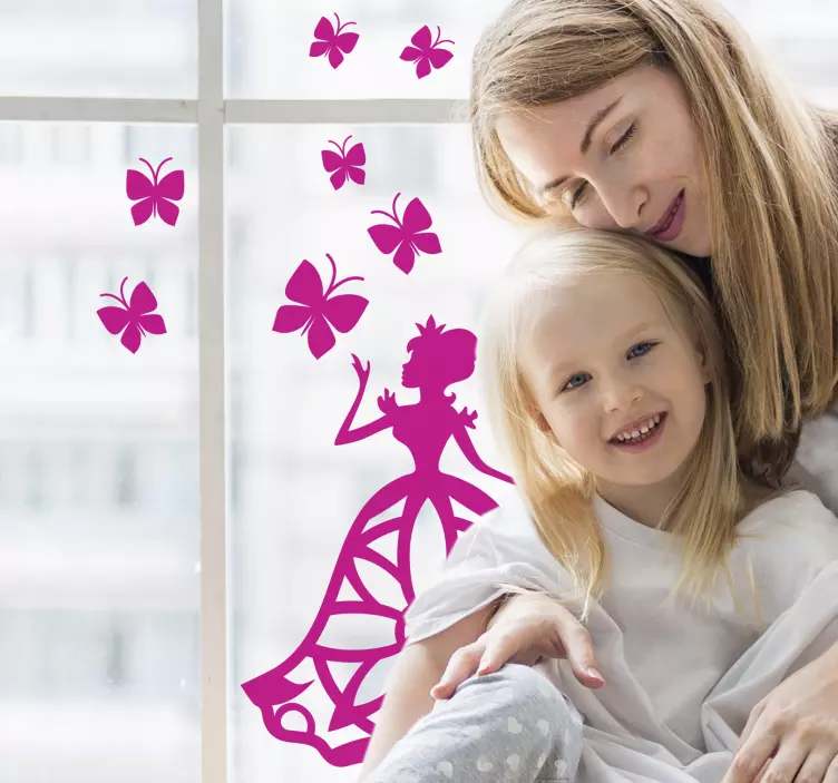 Kelebek dekorasyon seti pencere etiketi - TenStickers