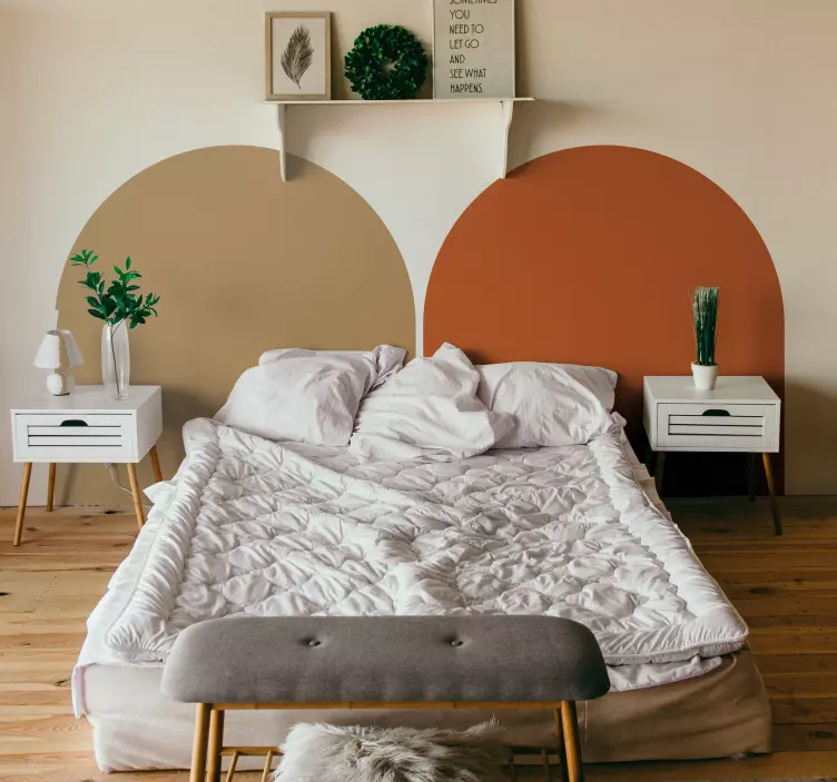 Kemerli şekil vinil duvar çıkartması - TenStickers