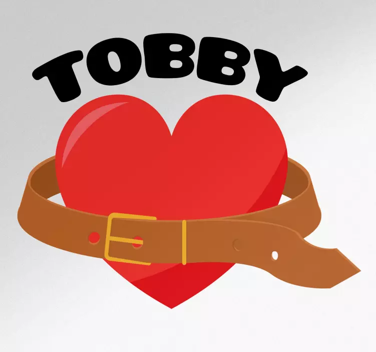 Kemerli kalp hayvan çıkartması - TenStickers