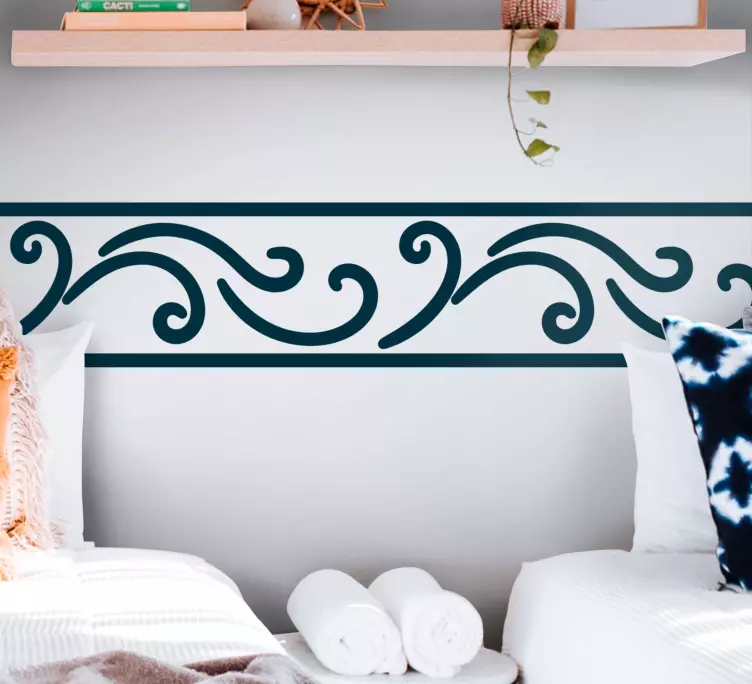 Kenarlıklar kenarlıklı tek renkli kabile tasarımı - TenStickers