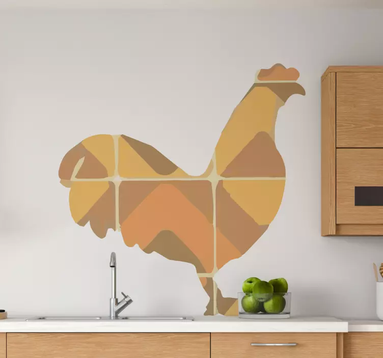 Kiremitli horoz kiremit çıkartması - TenStickers