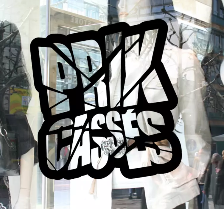 Kırık fiyat pencere etiket - TenStickers