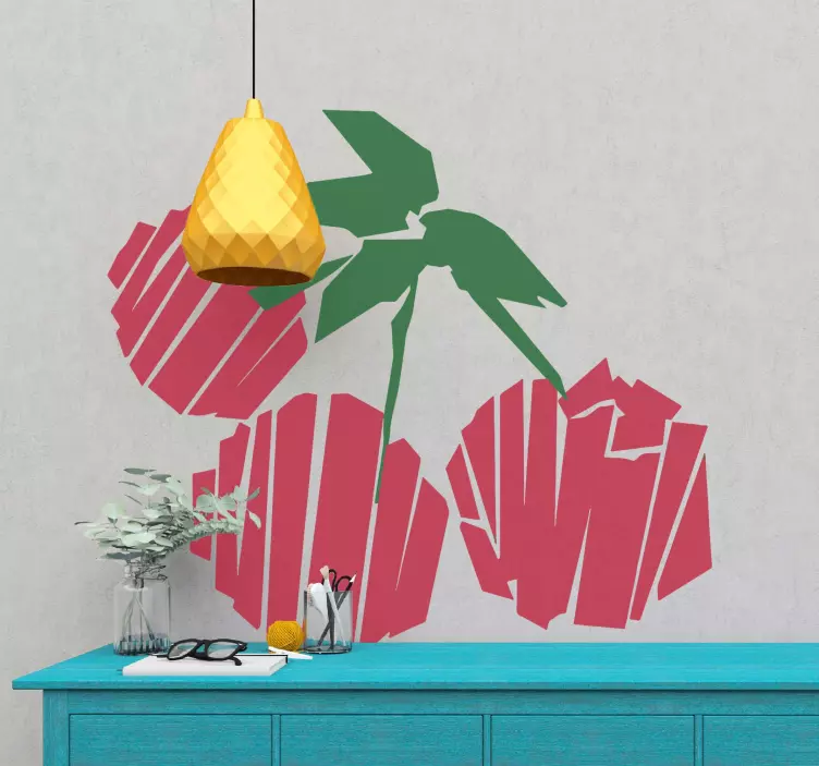 Kırık kiraz meyve çıkartması - TenStickers