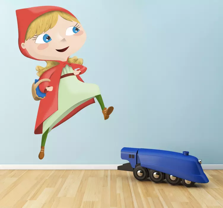 Kırmızı başlıklı kız çıkartması - TenStickers