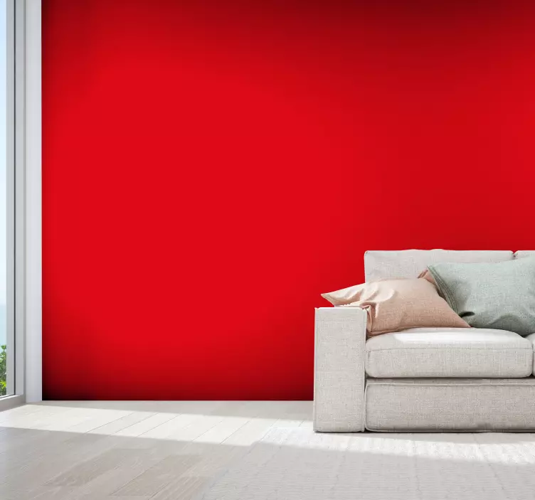 Kırmızı düz renkli vinil levha - TenStickers