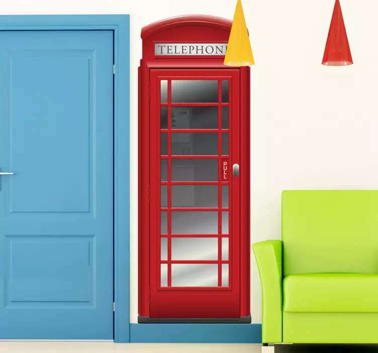 Kırmızı telefon kulübesi londra sticker - TenStickers