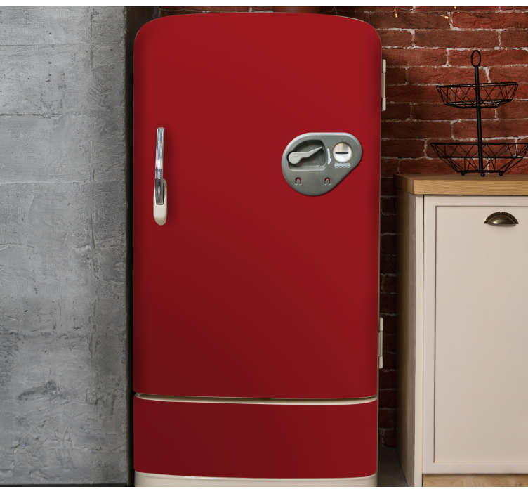 Kırmızı vintage otomat buzdolabı vinil çıkartması - TenStickers