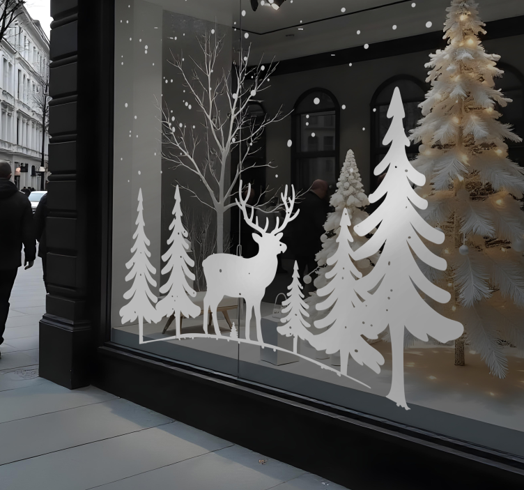 Kış sahnesi hayvan çıkartması - TenStickers