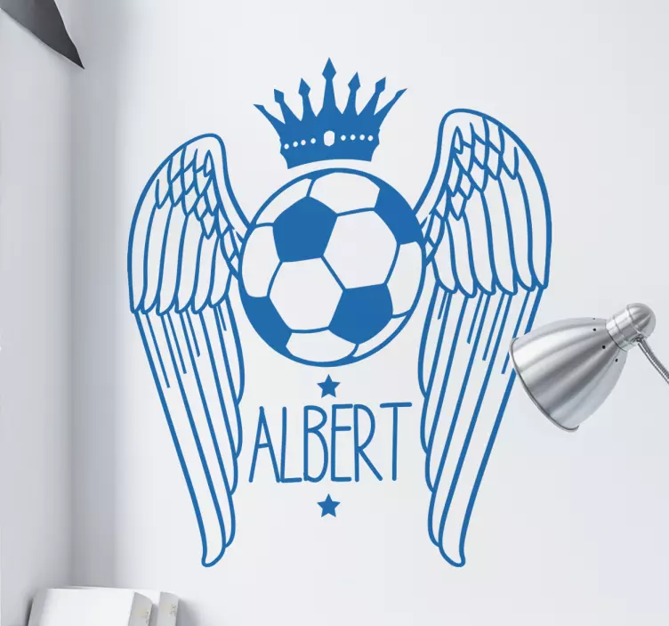 Kişiselleştirilebilir futbol duvar sticker - TenStickers