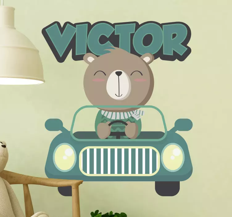 Kişiselleştirilmiş araba metin duvar sticker - TenStickers