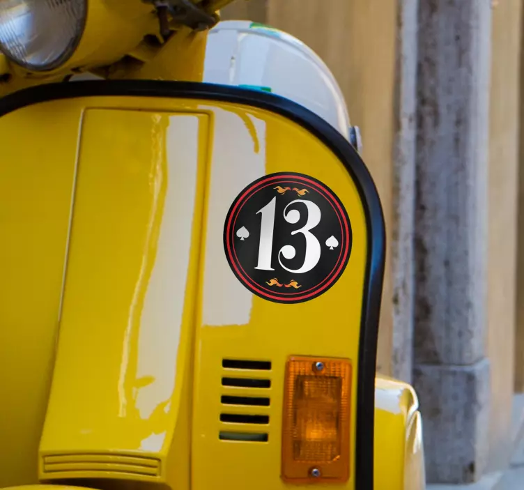 Kişiselleştirilmiş araç numarası etiketi - TenStickers