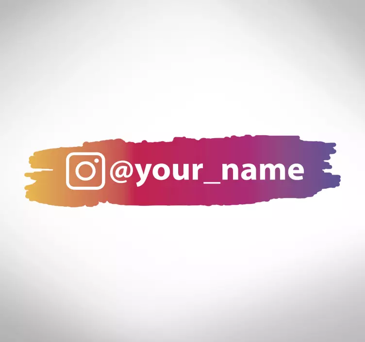 Kişiselleştirilmiş boya inme instagram vinil işareti - TenStickers