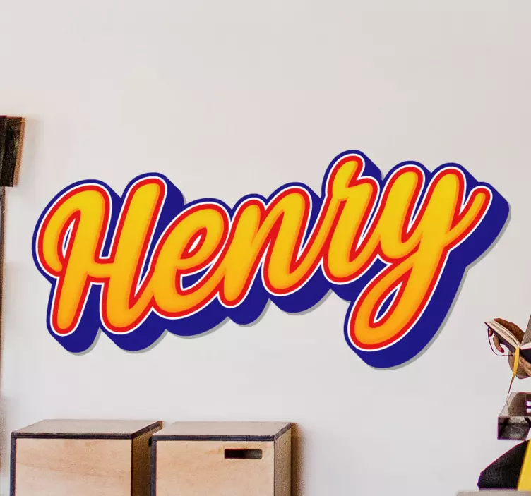 Kişiselleştirilmiş vintage grafiti komut dosyası çıkartması - TenStickers