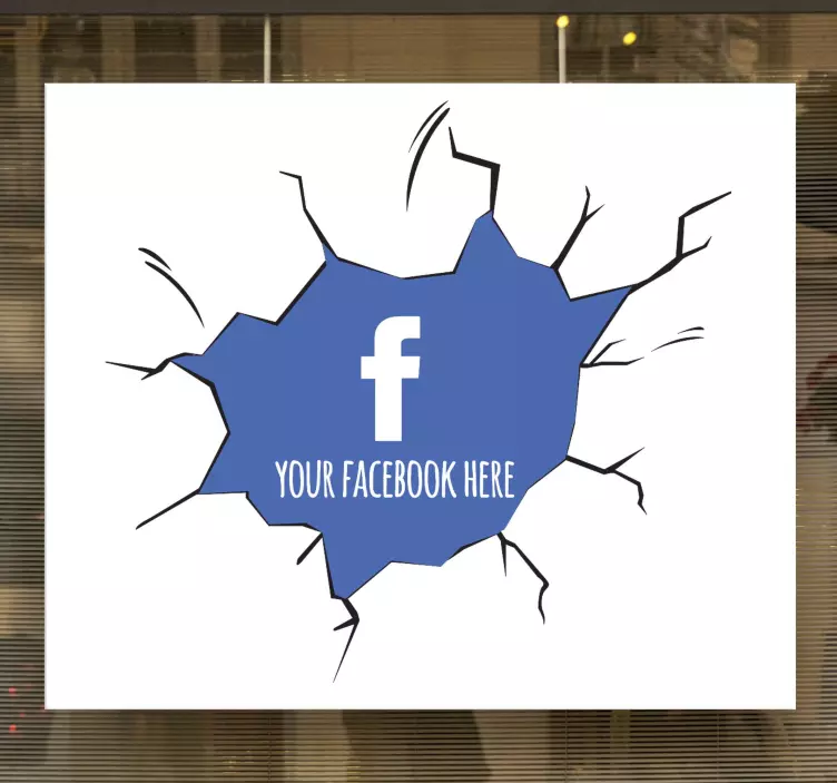 Kişiselleştirilmiş facebook duvar molası pencere etiketi - TenStickers