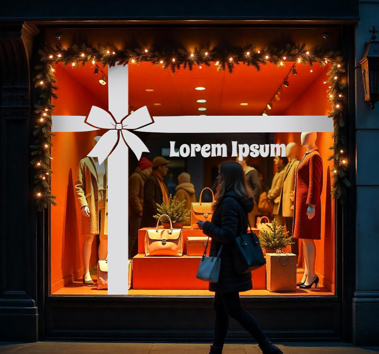 Kişiselleştirilmiş hediye kurdelesi hayvan çıkartması - TenStickers