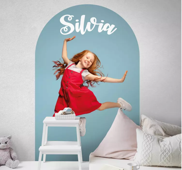 Kişiselleştirilmiş kemer vinil duvar sticker - TenStickers