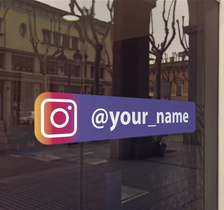 Kişiselleştirilmiş mor instagram logosu vinil işareti - TenStickers
