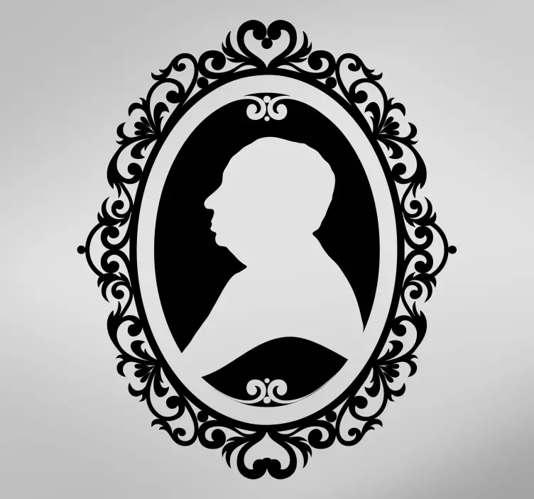 Kişiselleştirilmiş portre çerçevesi duvar sticker - TenStickers