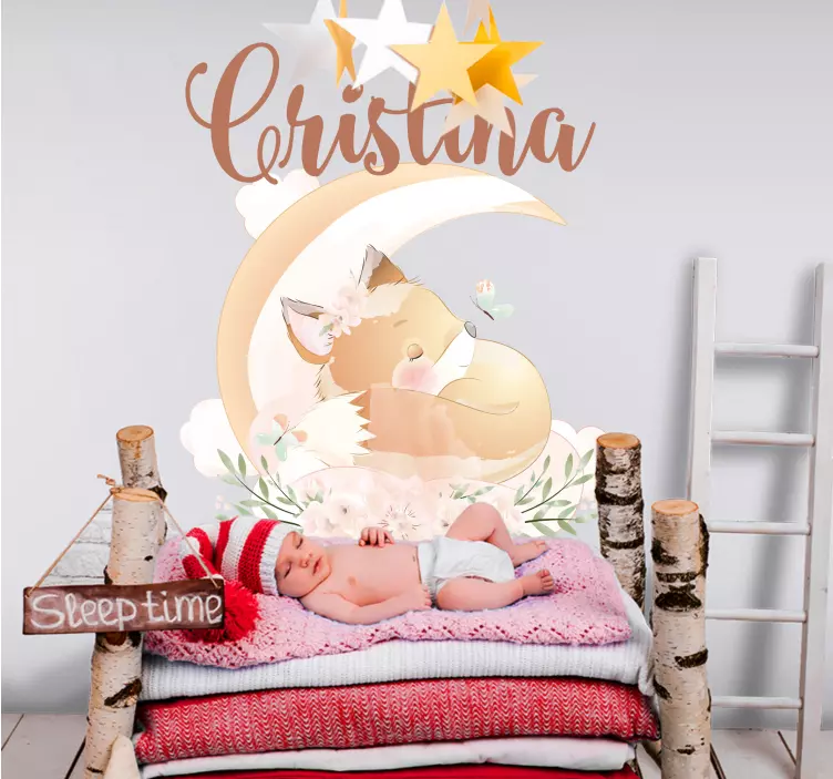 Kişiselleştirilmiş tilki tasarımı hayvan çıkartması - TenStickers