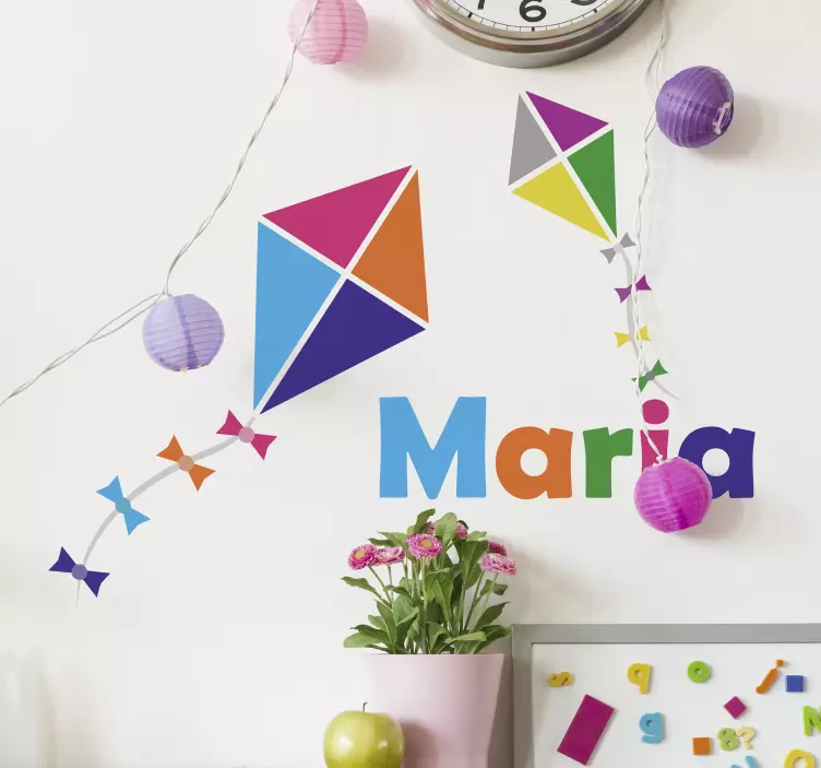 Kişiselleştirilmiş uçurtma çocuklar sticker - TenStickers