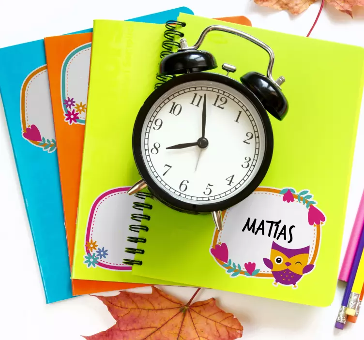 Kitap ve defter etiketleri hayvan çıkartması - TenStickers