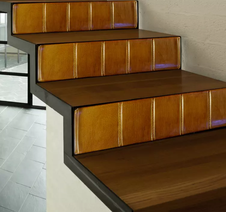 Kitaplar merdiven duvar duvar sticker - TenStickers